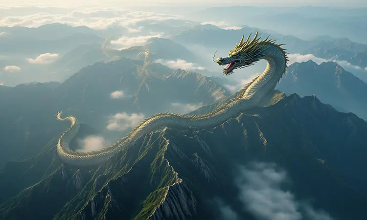 A mountain that looks like a dragon. A mountain that looks like a dragon.